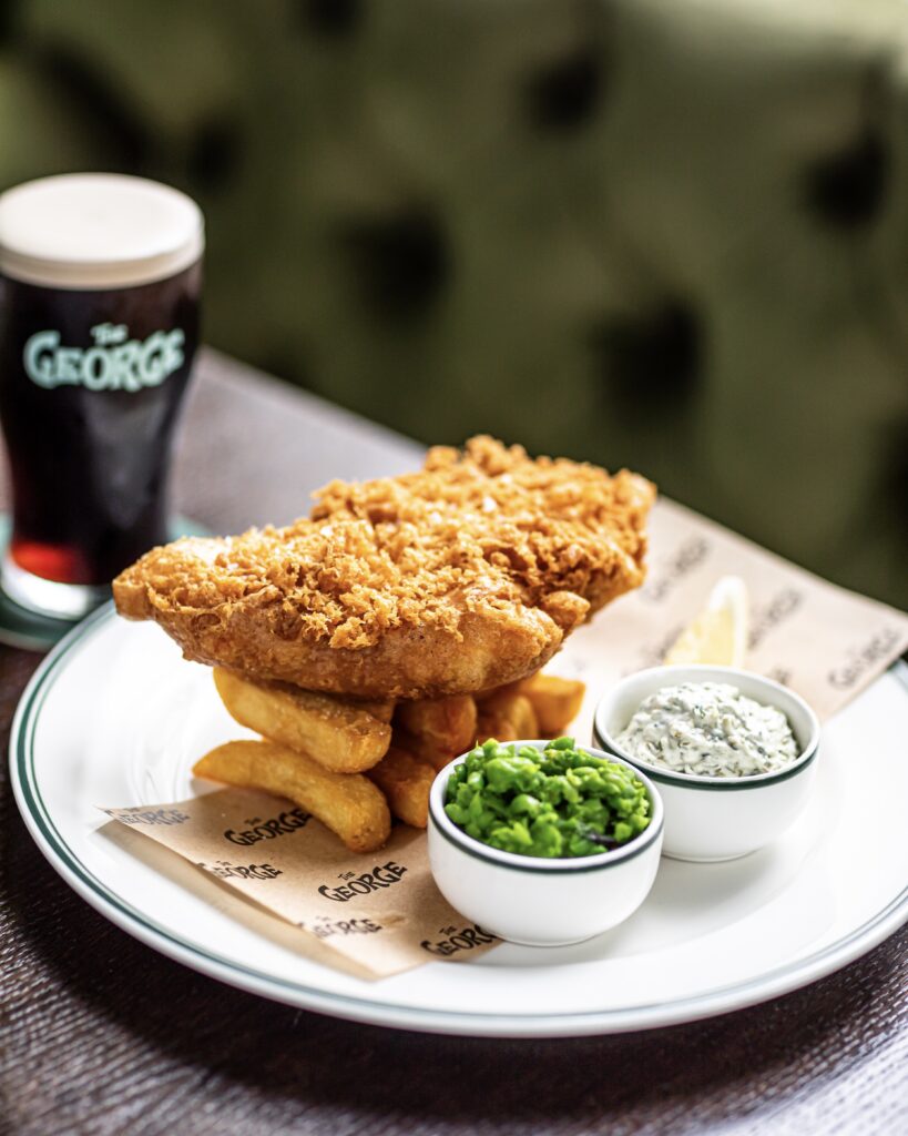 Fish and Chips with a pint of Guinness