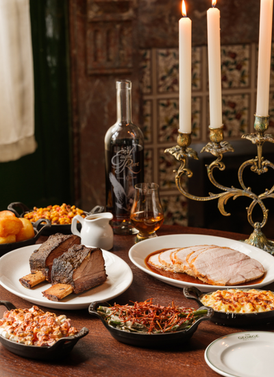 Thanksgiving mains on the table
