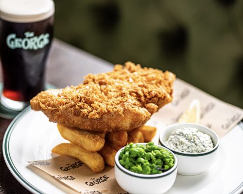 Fish and Chips with a pint of Guinness